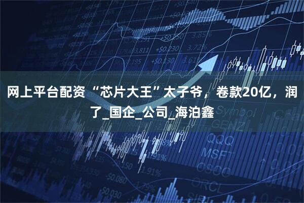网上平台配资 “芯片大王”太子爷，卷款20亿，润了_国企_公司_海泊鑫