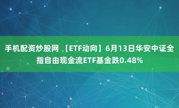 手机配资炒股网 【ETF动向】6月13日华安中证全指自由现金流ETF基金跌0.48%